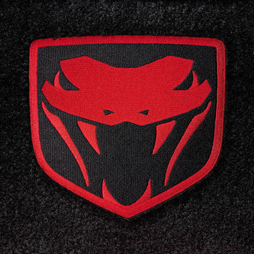 LLOYD Velourtex™ FLOOR MATS with Red logos; fits 2008-2010 Dodge Viper SRT-10