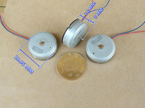 DC 3V 18000RPM High Speed Strong Magnetic Ultra-thin 20mm Micro Round Motor Toy
