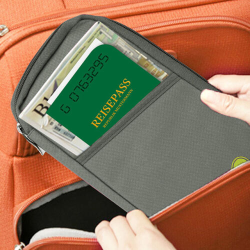 Travel Passport Credit ID Card Cash Wallet Purse Holder Case Document Bag US