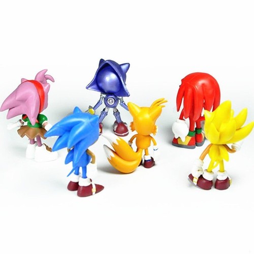 NEW Sonic The Hedgehog 6 Pcs Character Display Action Figures Toy