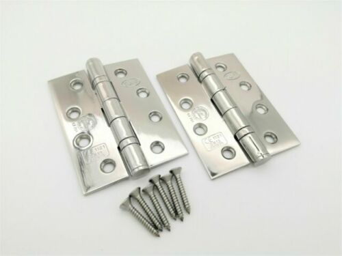 3 Pack-CE13 Grade FIRE RATED Stainless Steel Ball Bearing Fire Door Hinges 4x3'' 