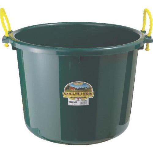 Green 70 Qt Muck Bucket Utility Feed Trash Garbage Tub PSB70GREEN