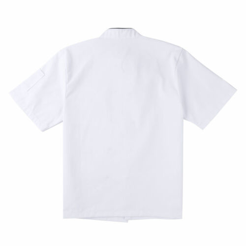 US Short Sleeve Chef Coat Jacket Restaurant Hotel Kitchen Cooker Costume Uniform 