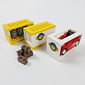 LEGO 4555 - 9V Cargo Station Freight Station Loading Crane 100% complete with OBA TOP