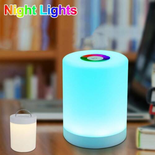 7 Color Bedside Touch Lamps Sensor Night Light LED USB Dimmer Lamp Table Desk 