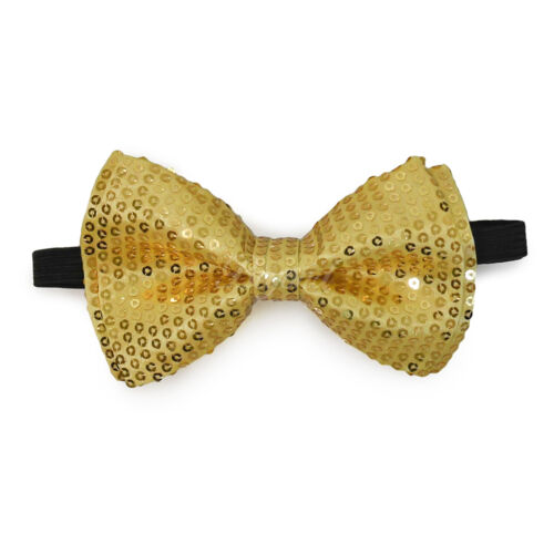 Gold Glitter Bow Tie Adjustable Pre-tied Clip-on  Bow Tie Necktie Ties Wedding