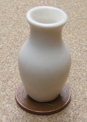 1:12 Maßstab Creme 3.1cm Hoch Keramik Vase Tumdee Puppenhaus Deko Blumen Cr23 