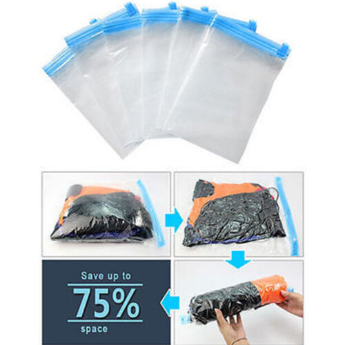 Roll up compression vacuum storage seal bag space saving for travelingCYN