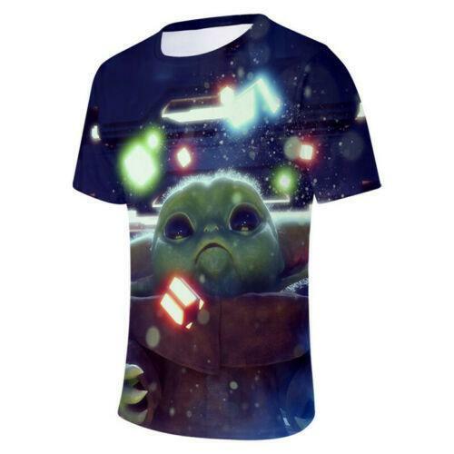 Star Wars Mandalorien Baby Yoda 3D Imprimer T-Shirt Hommes Femmes Enfants Casual Tee Tops