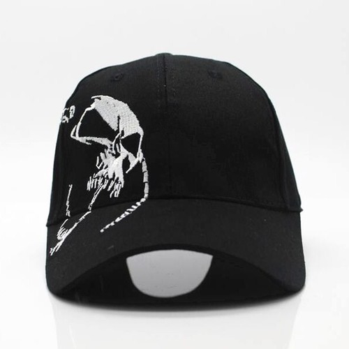 Skull Embroidery Baseball Cap For Men and Women Cotton Snapback Sports Cap Hat