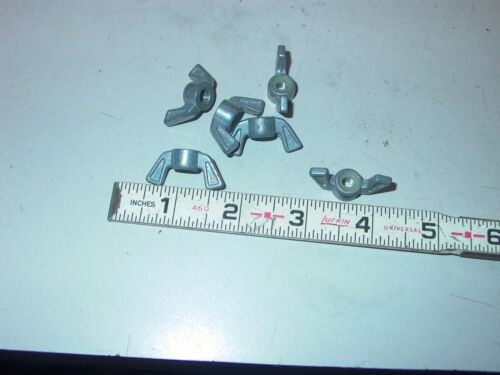 NEW OLD STOCK  LOT OF SIX METAL 1/4-20 LOCKING  WING NUTS 