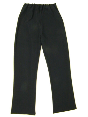 NAVY RIBBED FLAT WAIST STRETCHY TROUSERS    SIZE 10 12 14 16 18 20 22 24 26 28