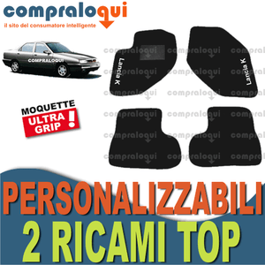 PER LANCIA KAPPA K TAPPETINI tappeti AUTO SU MISURA in MOQUETTE 2 RICAMI TOP