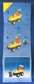 6 Lego City Harbour Minifigures 6437 Beach Buggy 4641 Speedboat Motorcycle ATV