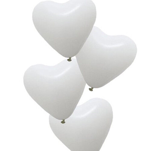 25 PK Heart Shape RED/WHITE Balloons Romantic I Love you Valentines Day party 