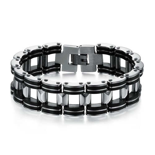 Motorbike Biker Bike Chain Link Bracelet Men/'s Stainless Steel Wristband Bangle