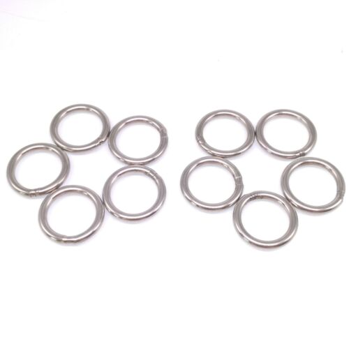 10pcs 304 Stainless Steel Seamless Metal O Ring Welded Round OD 30mm Wire Dia 4 