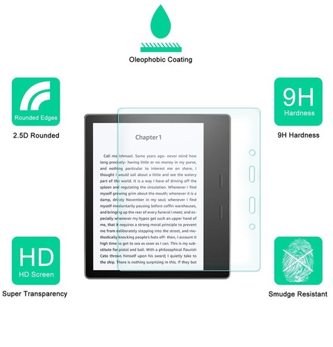 Dmax Armor Tempered Glass Screen Protector Saver Shield for Amazon Kindle Oasis