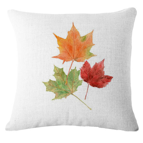 18x18/" Maple leaf Linen Cotton Throw Pillow Case Cushion Cover Home Sofa Decor
