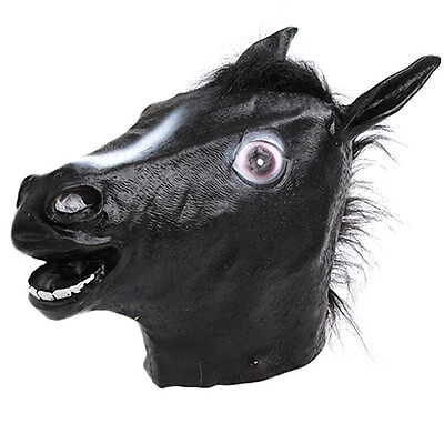 PUBG Horse Mask Halloween Party Full Head Latex Rubber Mask Novelty Fancy Prop