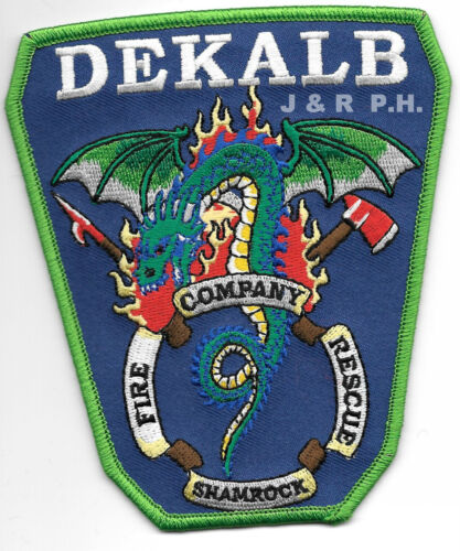 Georgia  "Shamrock" fire patch Dekalb County Company-9 4.25" x 5" size 
