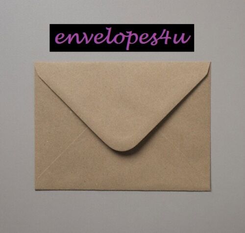 130gsm suitable for 5x7 cards 130 x 184mm Brown Recycled Fleck Kraft Envelopes