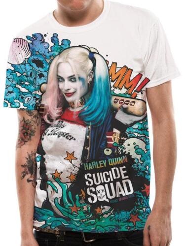OFFICIAL LICENSED GRAFFITI SUBLIMATED T SHIRT HARLEY DC COMICS SUICIDE SQUAD