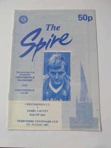 Chesterfield v Derby County Derbyshire Centenary Cup 1987 