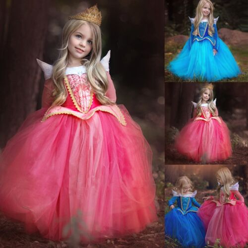 New Kids Fille La Belle au bois dormant Princesse Aurore Déguisement Noël Halloween Costume