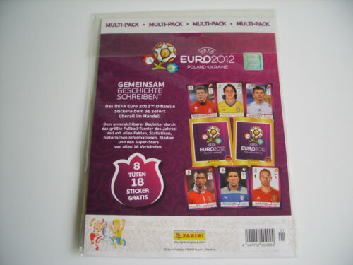 18 Sticker Panini Euro 2012 Multi-Pack mit 8 Tüten toprar !!!