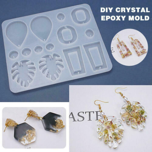 Resin Crystal Epoxy Mold Earrings Pendant Jewelry DIY Casting Silicone Mould