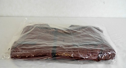 Joan Rivers Quilted Faux Leather Zip-up Jacket Color Brick//Black Size 14 NEW