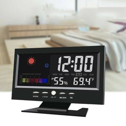 Details about  &nbsp;Digital Weather Station Thermometer Hygrometer Clock Temperature Humidity Switch