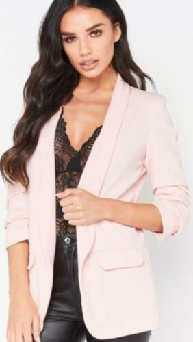 Nude Oversize Ruché Manches Casual Blazer 