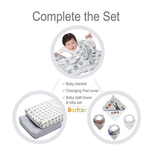 Boritar Baby Blanket//Crib Quilt Soft Minky Double Layer Dotted Backing 30/"x40/"