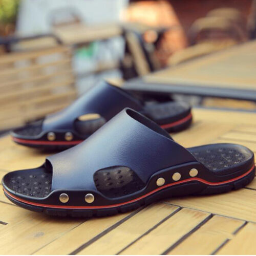 Summer Beach Mens Casual Summer Elastic Sandals Shoes Outdoor Anti-slip Slippers