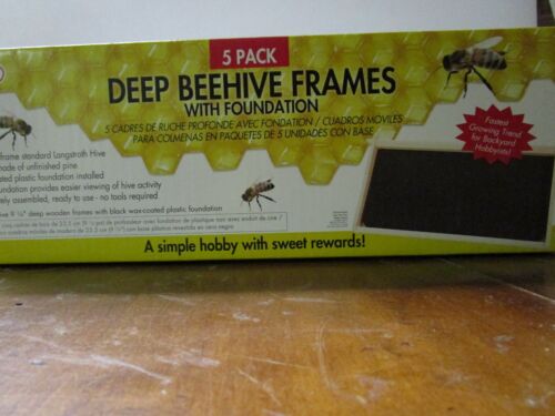Little Giant Deep Bee Hive Frames w//Waxed Foundation NEW 5 pack