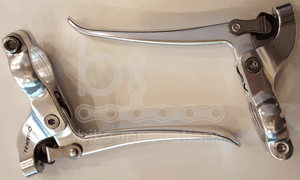 1 Paar TEKTRO FL-750 SILBER SILVER Bremshebel Flatbars Singlespeed Fixie Retro