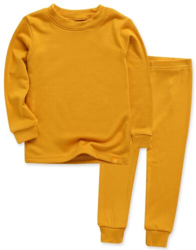 Vaenait Baby Toddler Kids Clothes Long  Pajama Set "Modal Mustard" 18M-12Y 