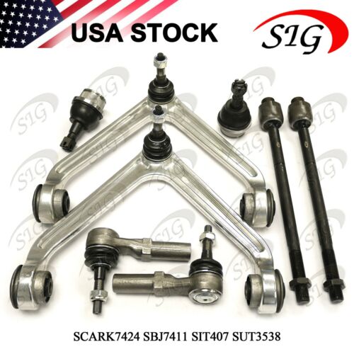 8Pcs Suspension Ball Joint Upper Control Arm Tie Rods Kit For Dodge Ram 1500 4WD 