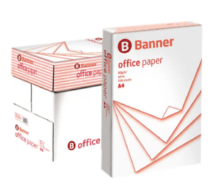 A4 80gsm Banner Quality White Printer Office Copy Paper 2500 Sheets 5 Reams Box 
