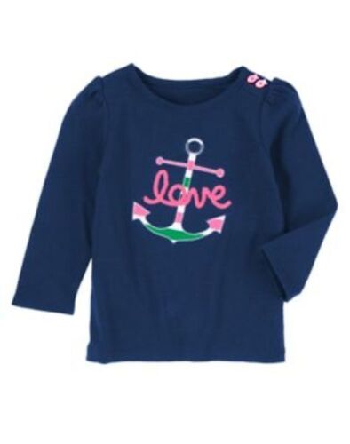 NEW Gymboree Stripes and Anchor 12 18 24mos 2T 3T 4T Love Anchor Tee Toddler 