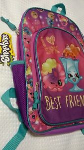 Shopkins Backpack Book Bag Tote 16/'/' Full Size New Pink Purple