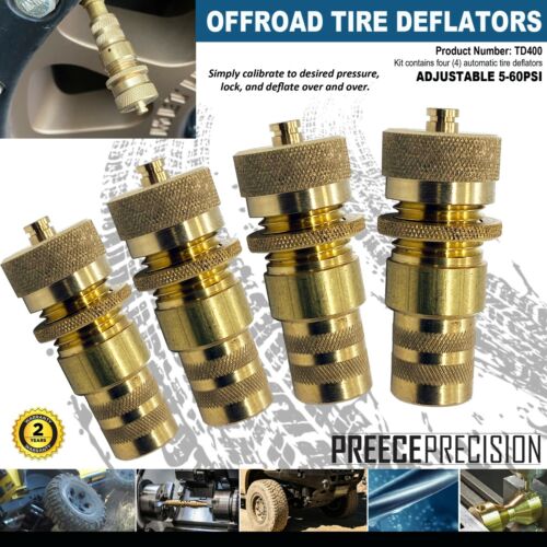 OFF ROAD JEEP TIRE DEFLATORS Two sets of 4 Total of 8 Pieces! 