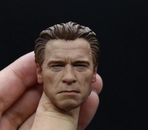 1//6 Arnold Schwarzenegger Head Sculpt OLD Terminator T800 For Hot Toys PHICEN