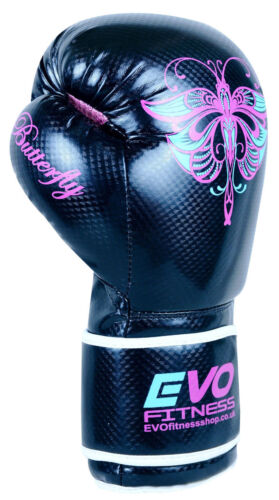 EVO Ladies Kick Boxing Gloves MMA Muay Thai Women Training Sparring UFC Girls 