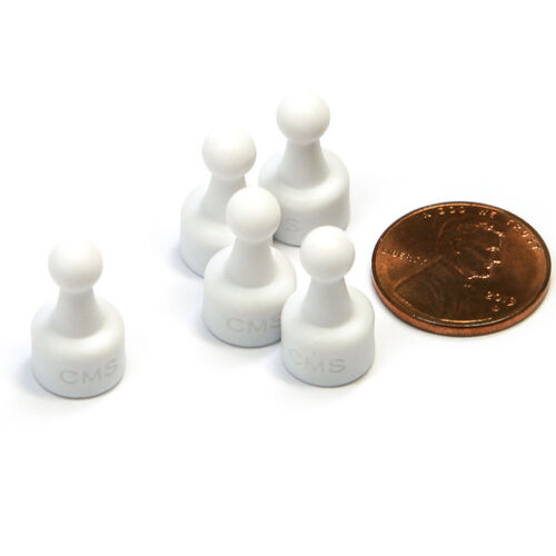 CMS Magnetics® NeoPin® WHITE Magnetic Push Pins Each Holds 16 Pages 24-Piece Set