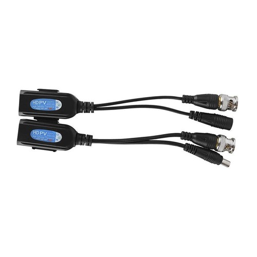 1 Pairs CCTV Coax BNC Video Power Balun Transceiver to CAT5e 6 RJ45 Connector YR