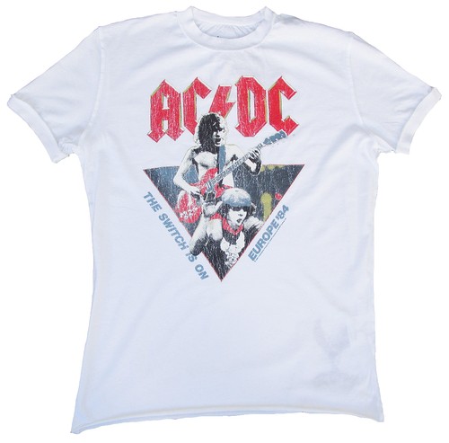 Amplified vintage AC//DC Europe 84 the switch is on star vip t-shirt s m l xl xxl