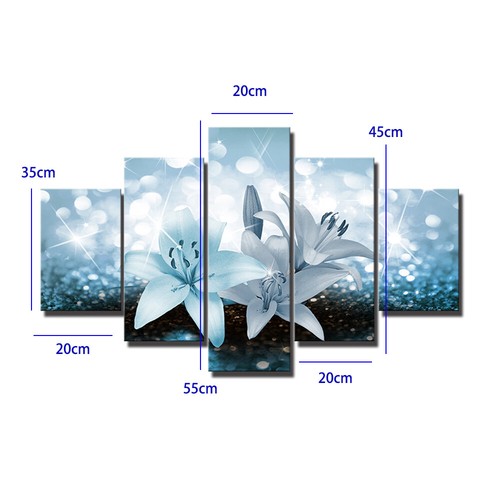 5 Pcs Abstract Modern Oil Painting Art Canvas Printed Wall Home Decor Unframed